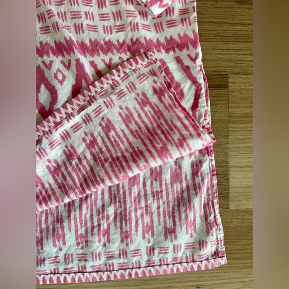 J. McLaughlin Ikat Caftan Dress Women’s Sz S Pullover Lightweight Cotton - Picture 3 of 7